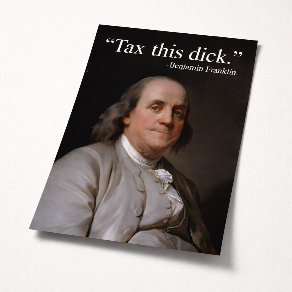 Benjamin Franklin Art Print, Modern Black & White Office Wall Art