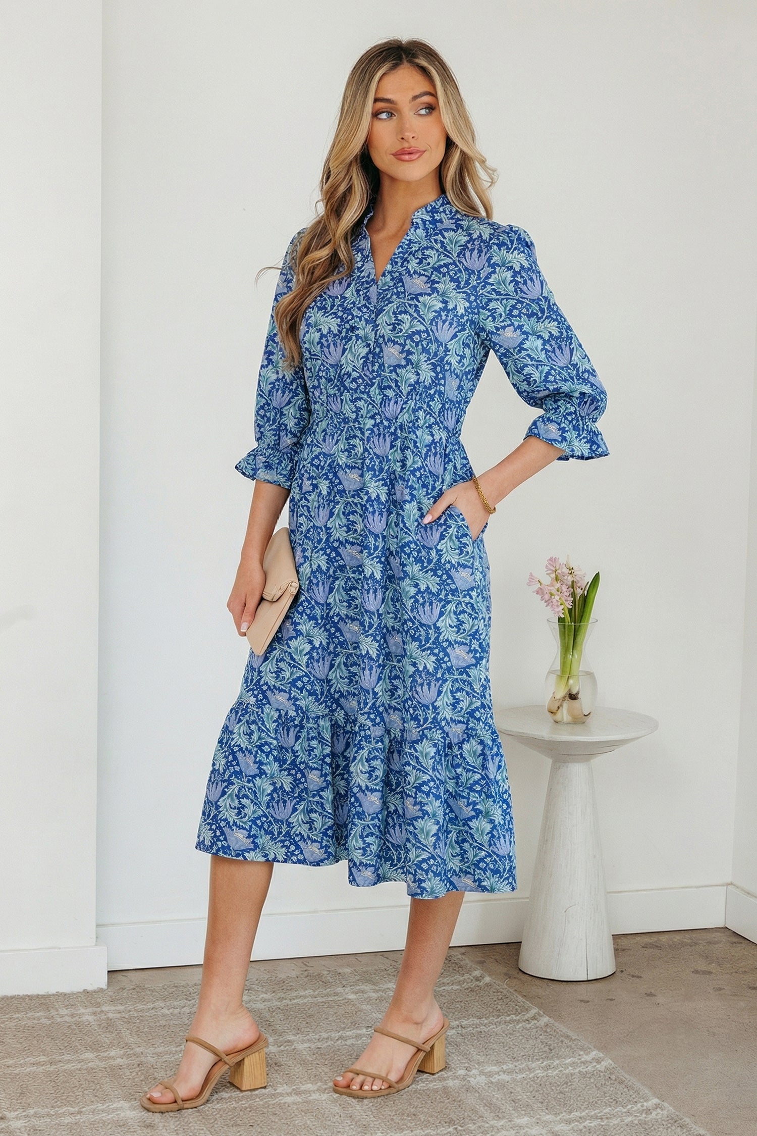 Athena Bracelet Sleeve Long Dress