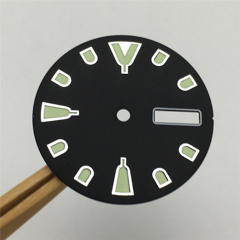 Seiko-modified Watch Dial With Luminous Numerals