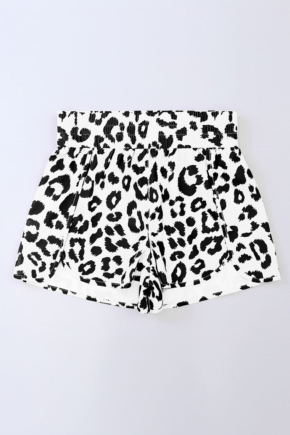 Beau Blue Leopard High Waisted Athletic Shorts