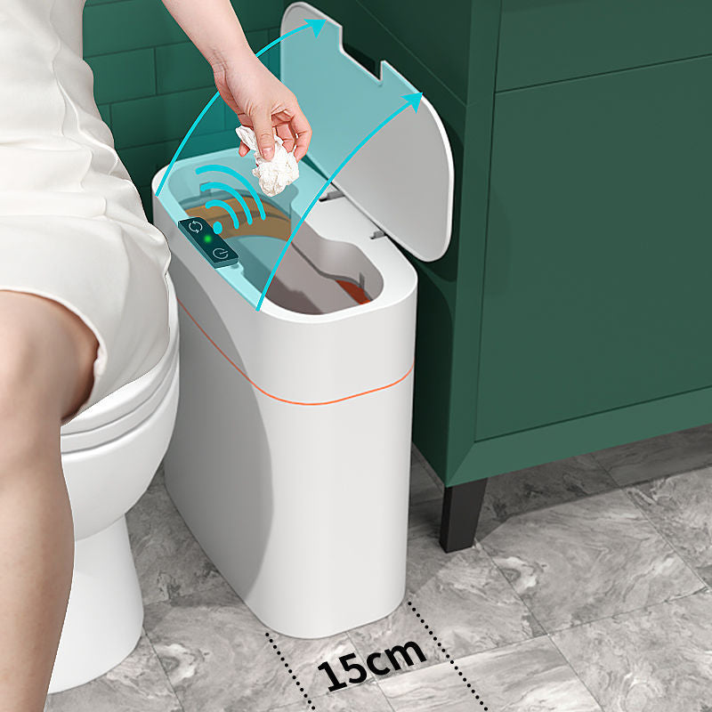 Automatic motion sensor smart trash bin with UV sterilization and lid for home kitchen and bedroom