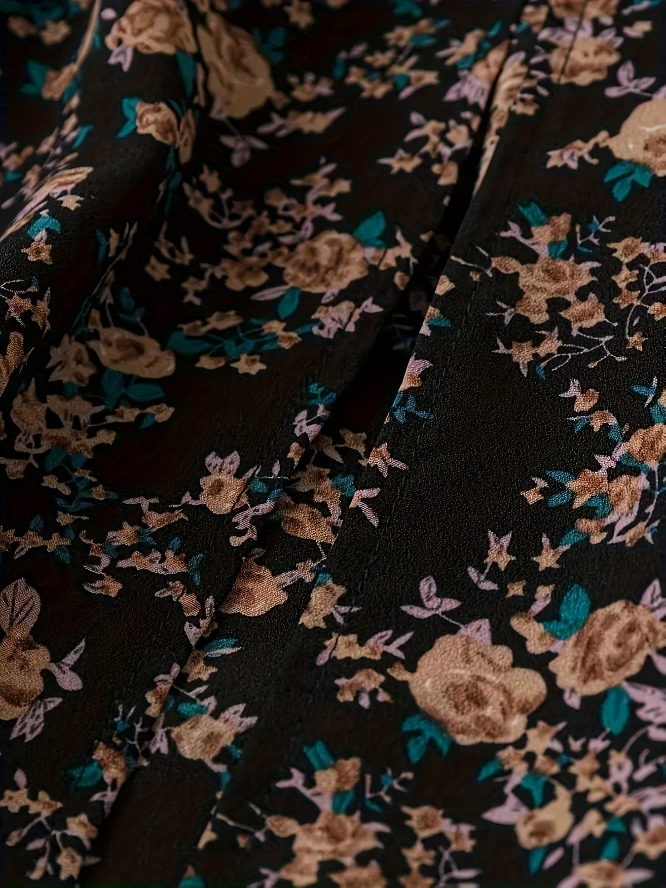 Woman's Floral Print Pleated A-Line Skirt