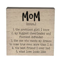 Mom Definition Box Sign