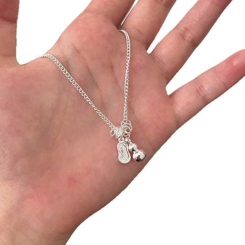 S925 Sterling Silver Pearl Necklace For Women Light Luxury And High-end