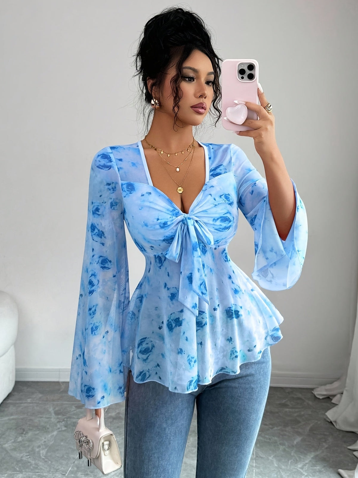 Women's Fashion Casual Printed Top