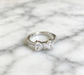 Dainty Silver Bowknot Ring for Women