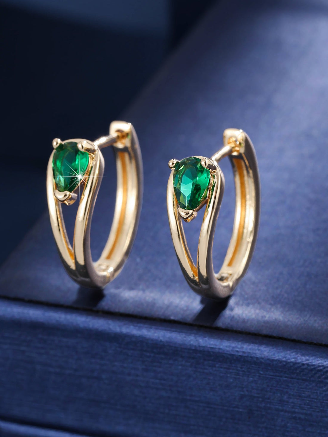 Water-Drop Double-Twist Zircon Ear Clips - Minimalist Gold & Silver
