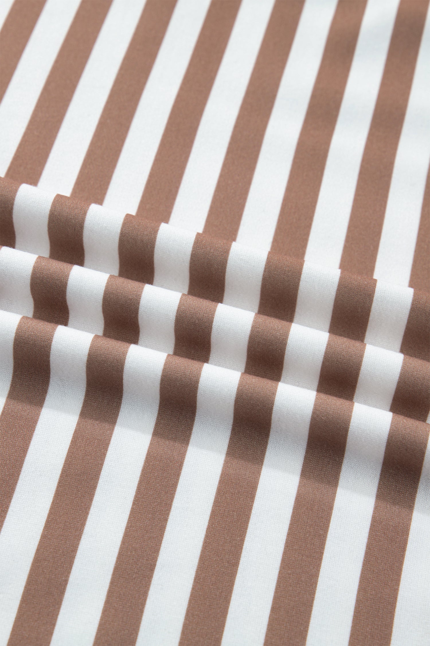 Stripe Short Bubble Sleeve T-Shirt