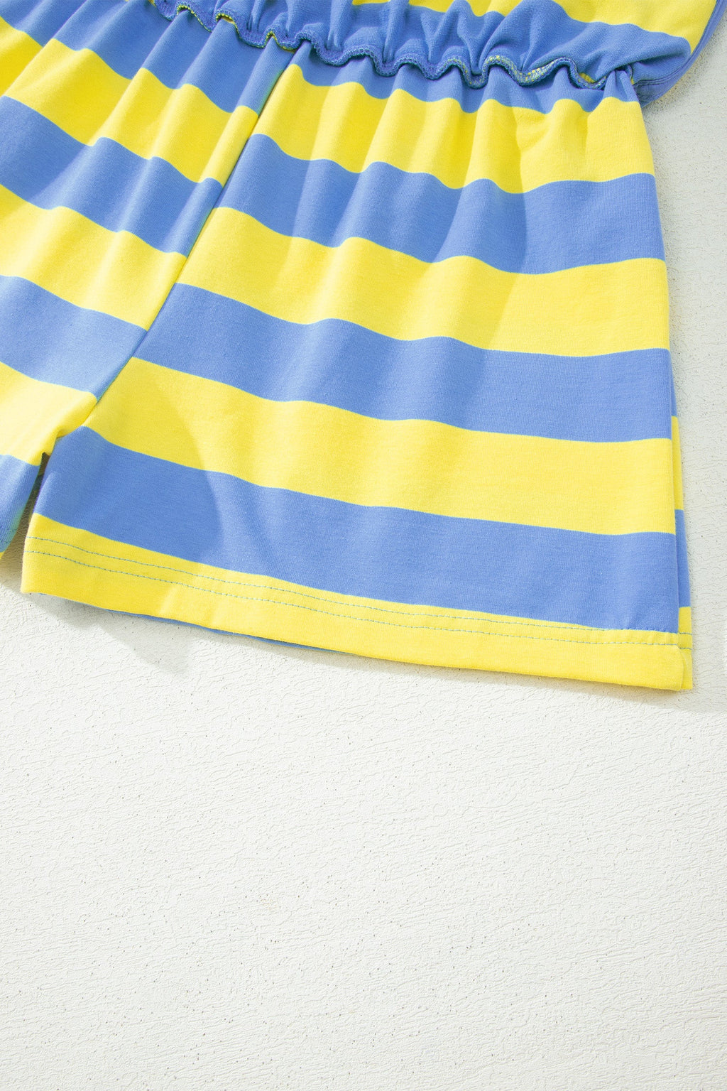 Yellow Stripe Dolman Tee and Drawstring Skort Athletic 2Pc Set