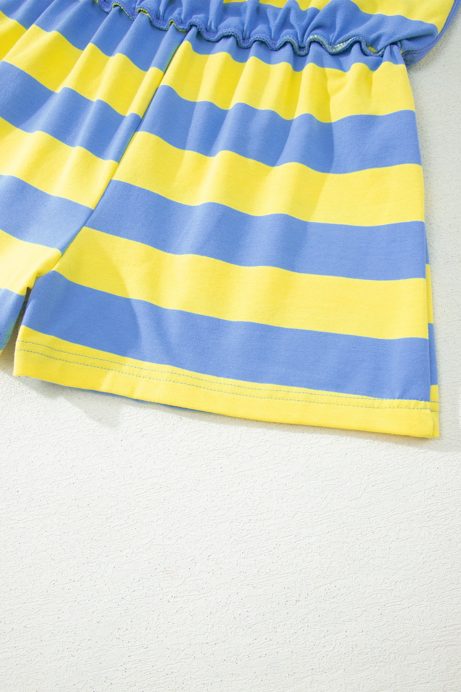 Yellow Stripe Dolman Tee and Drawstring Skort Athletic 2Pc Set