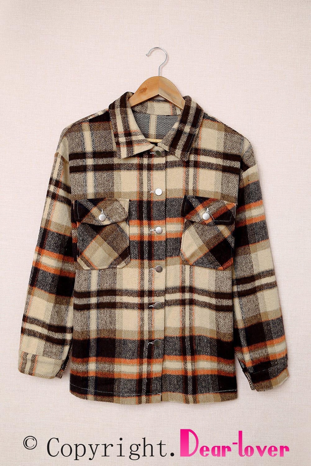 Brown Plaid Flannel Shacket | Button-Up Long Sleeve