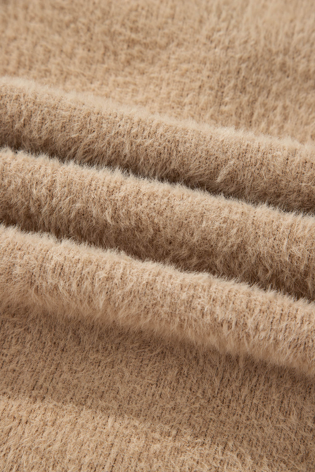 Solid Fuzzy Button-Front Cardigan