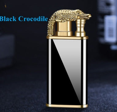 Windproof Double Flame Metal Lighter with Blue Jet Torch