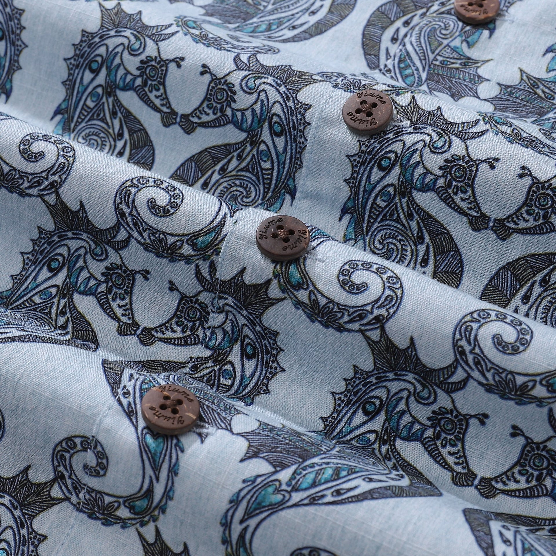 Men's Smile of the Sea Jellyfish Hawaiian Camp Collar Shirt