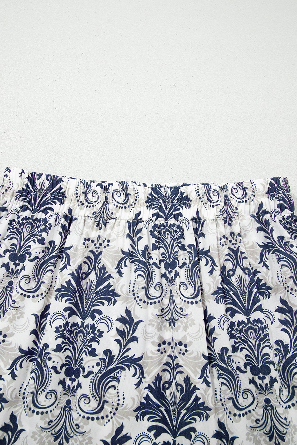 Boho Floral Tiered Maxi Skirt with Side Split - Relaxed Fit