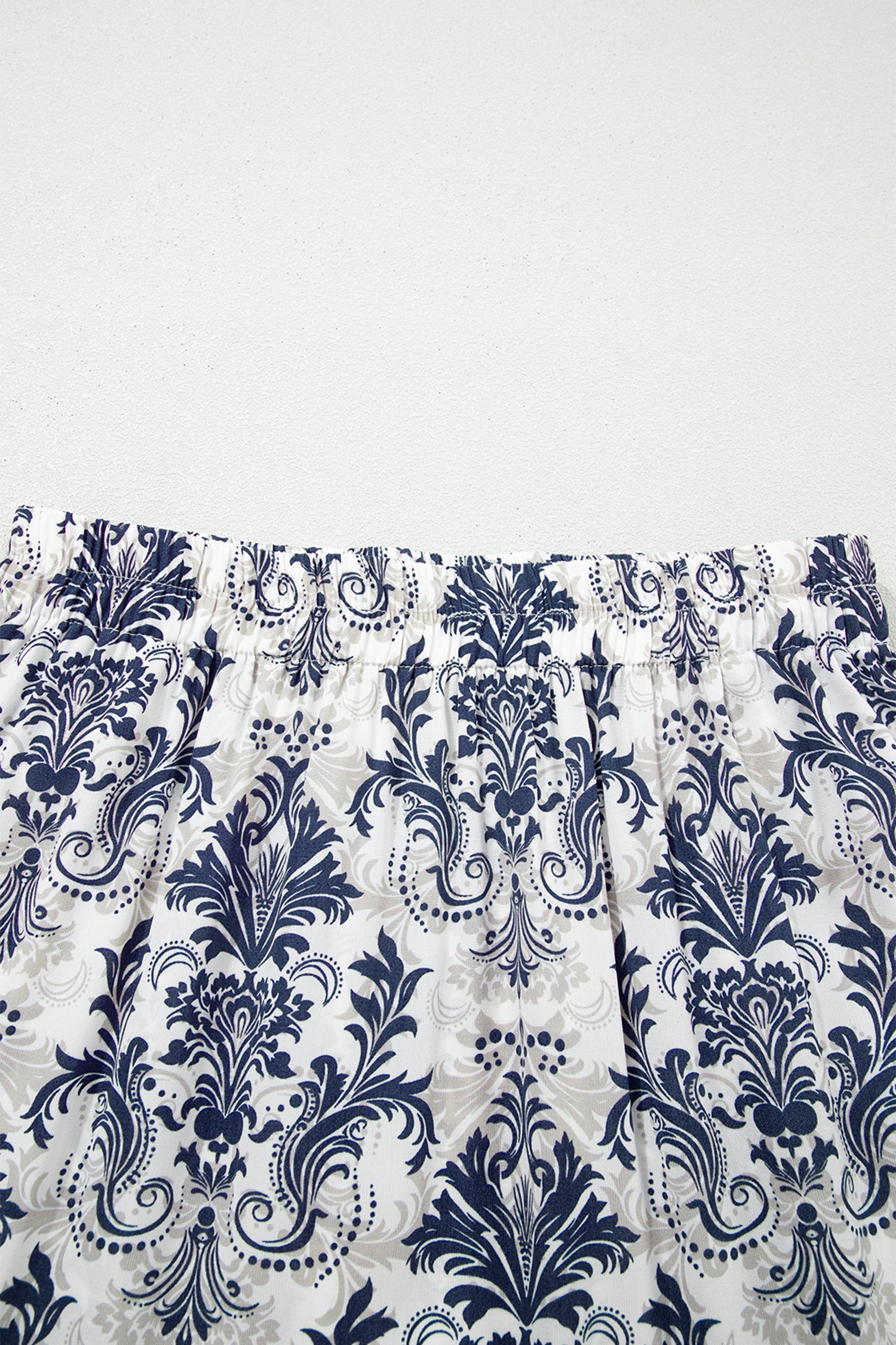 Boho Floral Tiered Maxi Skirt with Side Split - Relaxed Fit