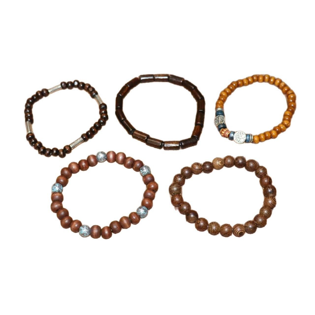 Multilayer Elastic Metal Tree Of Life Bracelet