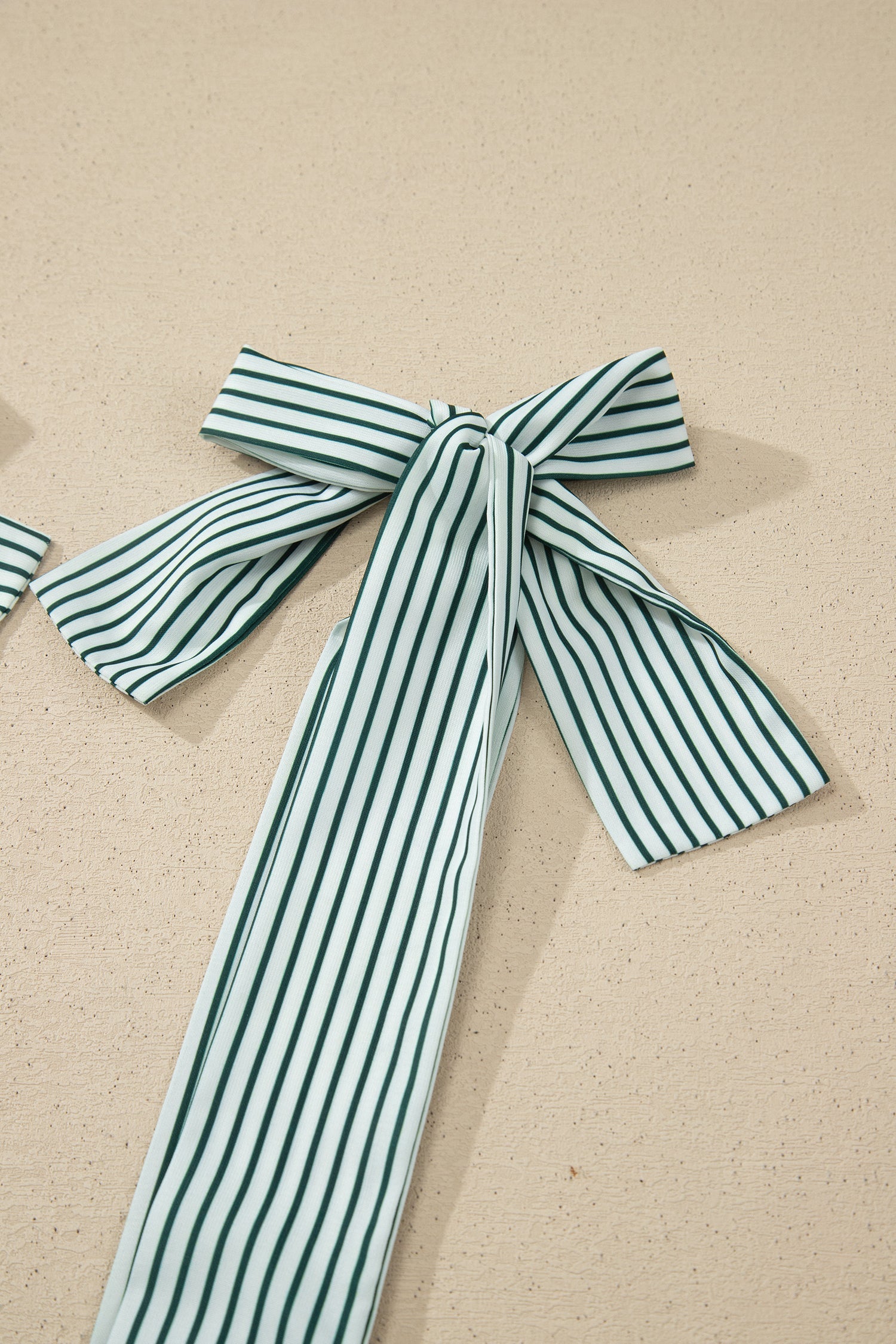 Alisson Straps Babydoll Tank Top in Green and White