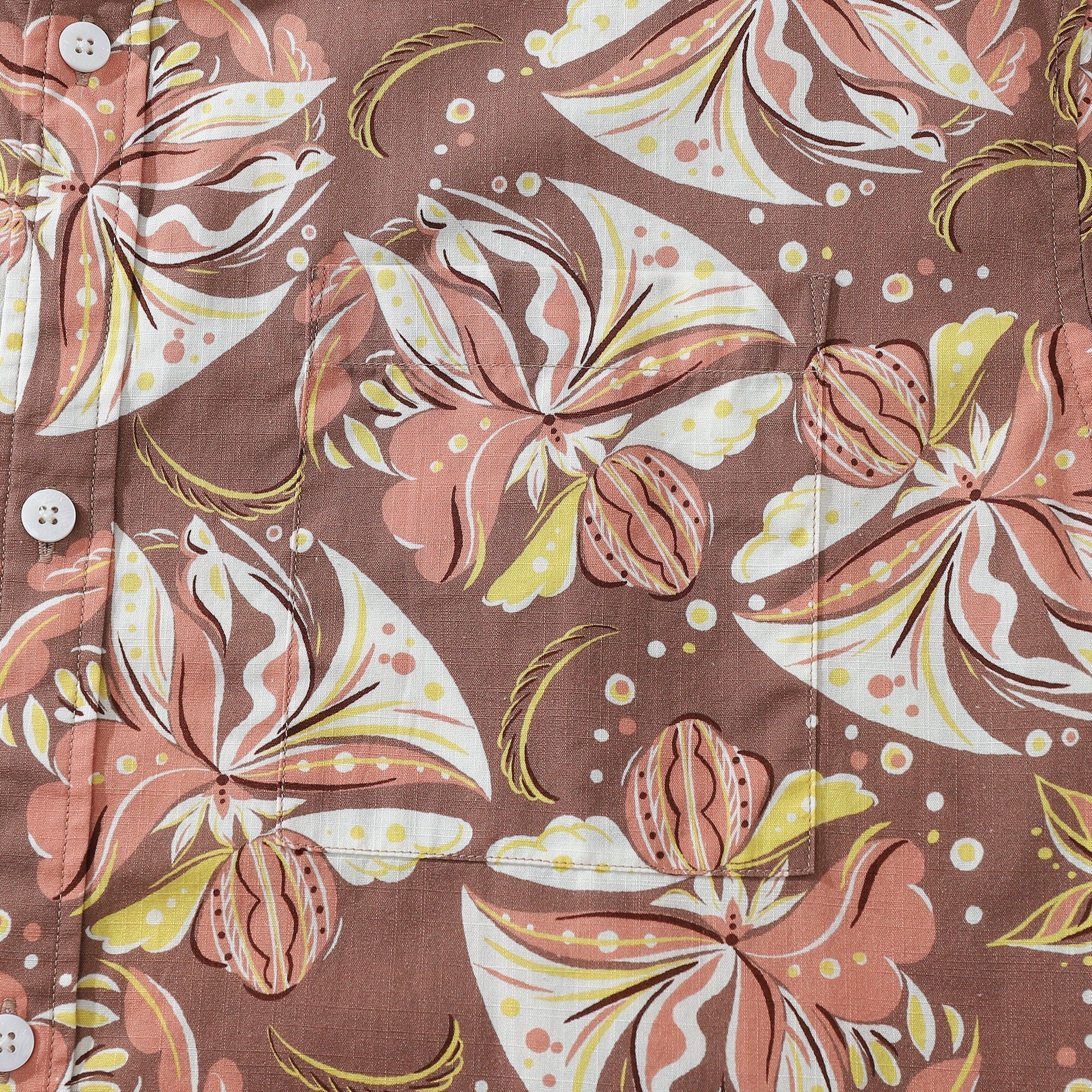 Burgundy Glamorous Cocktail Party Print Cotton Shirt