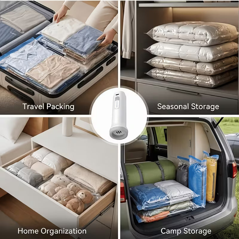 20-Piece Vacuum Storage Bag Set with Electric Air Pump