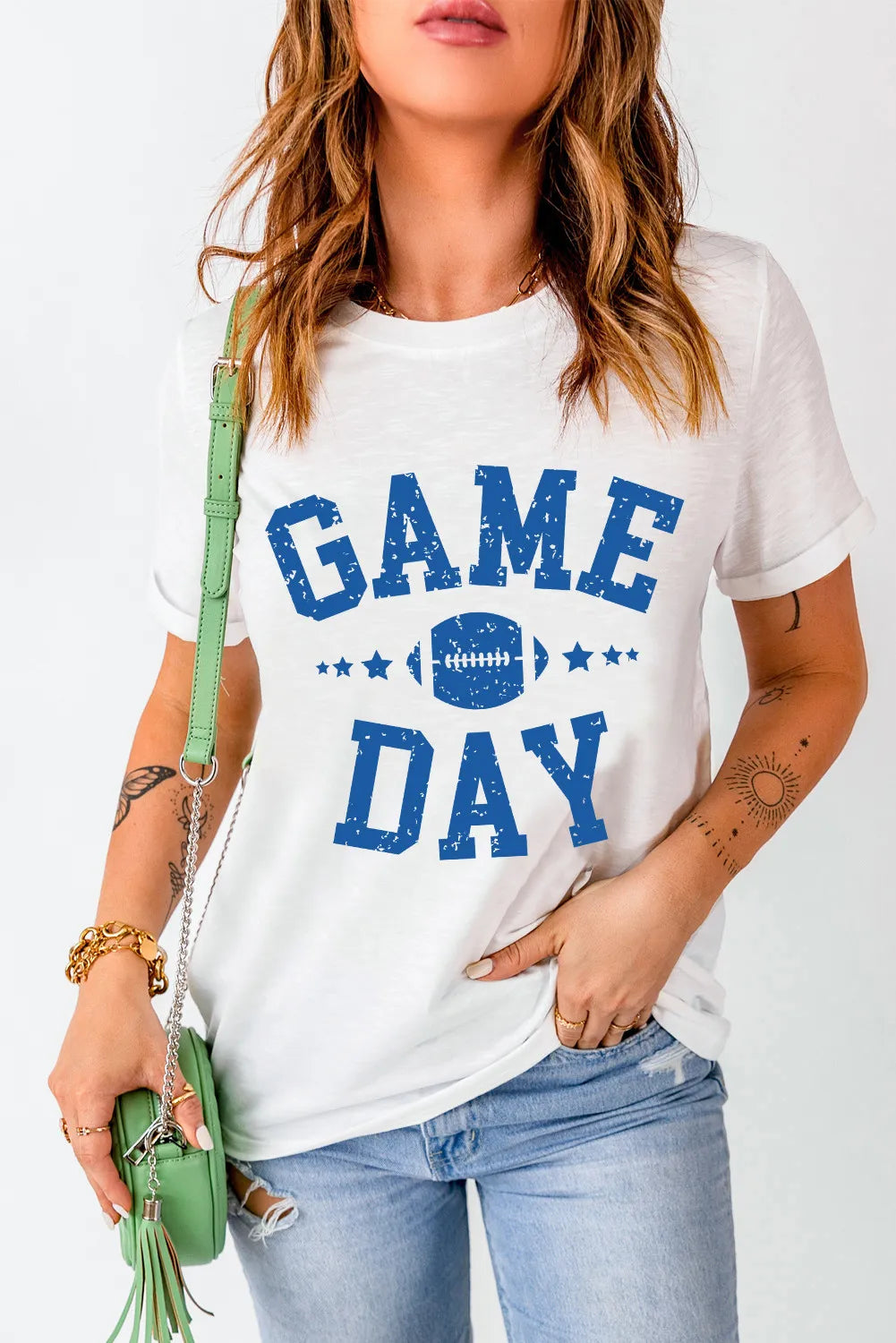 GAME DAY Women's Round Neck Short Sleeve T-Shirt