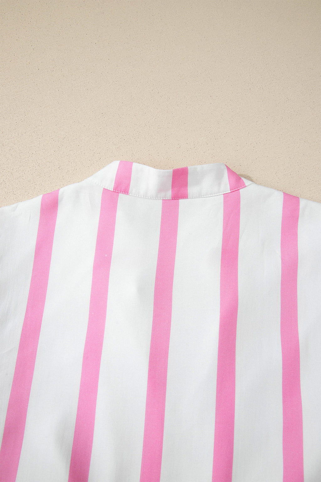 Elowen Striped Tiered V Neck Maxi Dress in Pink and White