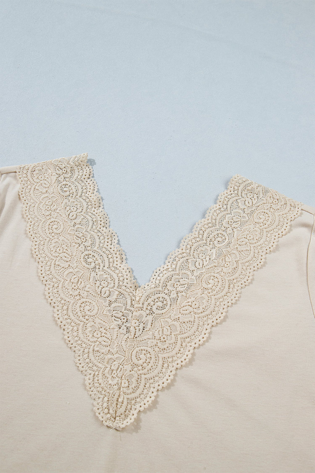 Dakota Patchwork Pullover Long Sleeve Top with Lace