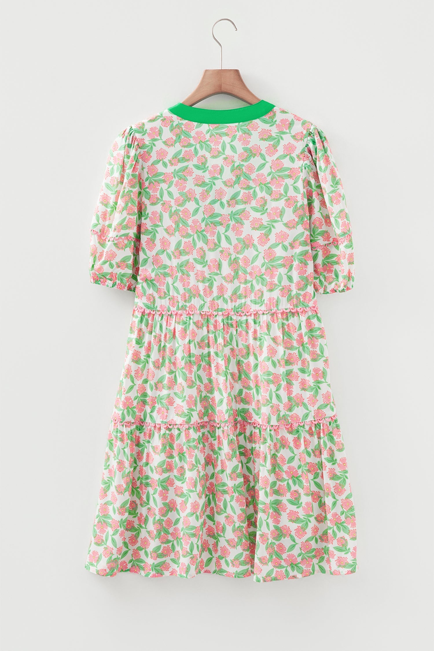 Rachel Floral Puff Sleeve Mini Dress - Cotton Babydoll Cottagecore