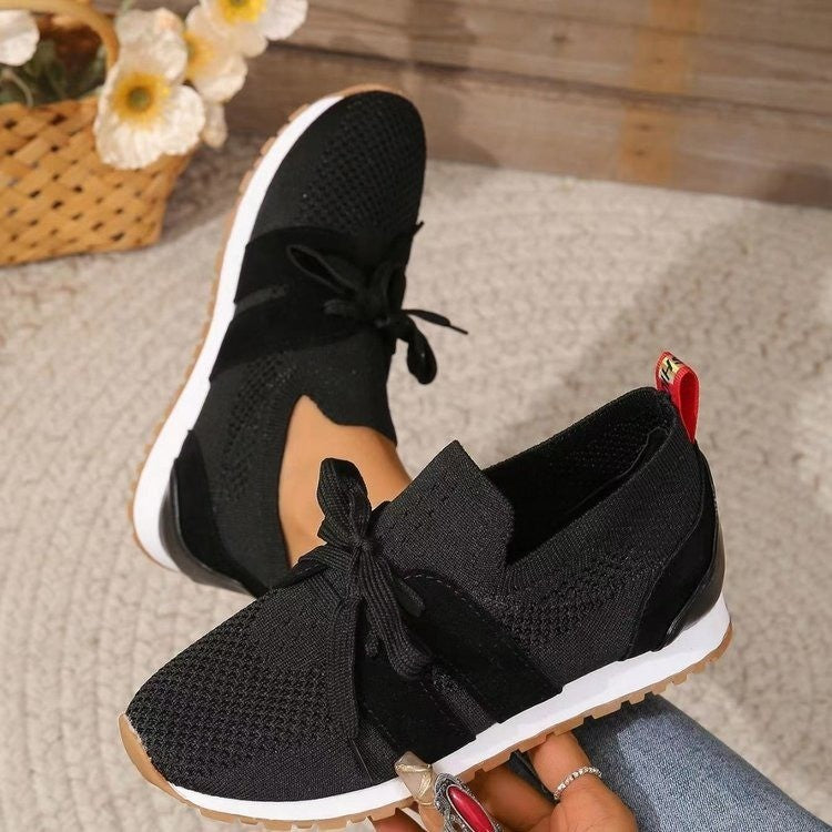 Women’s Lightweight Lace‑Up Mesh Walking Flats Breathable Shoes - Image 2
