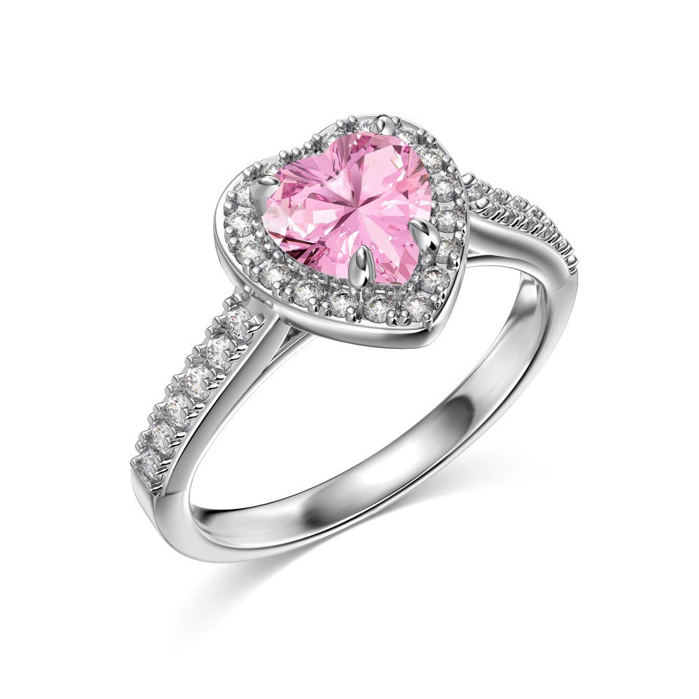 12 Zodiac Colorful Zircon Silver Ring for Women