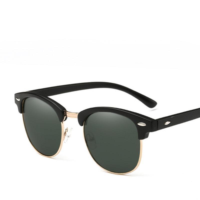 Retro Browline Polarized Sunglasses Unisex Vintage Style