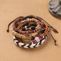 Handmade Bohemian Exotic Style Bracelet Retro Ethnic Style Men's And Women's Woven Multi-layer Stacked Bracelet Niche Hand Rope
