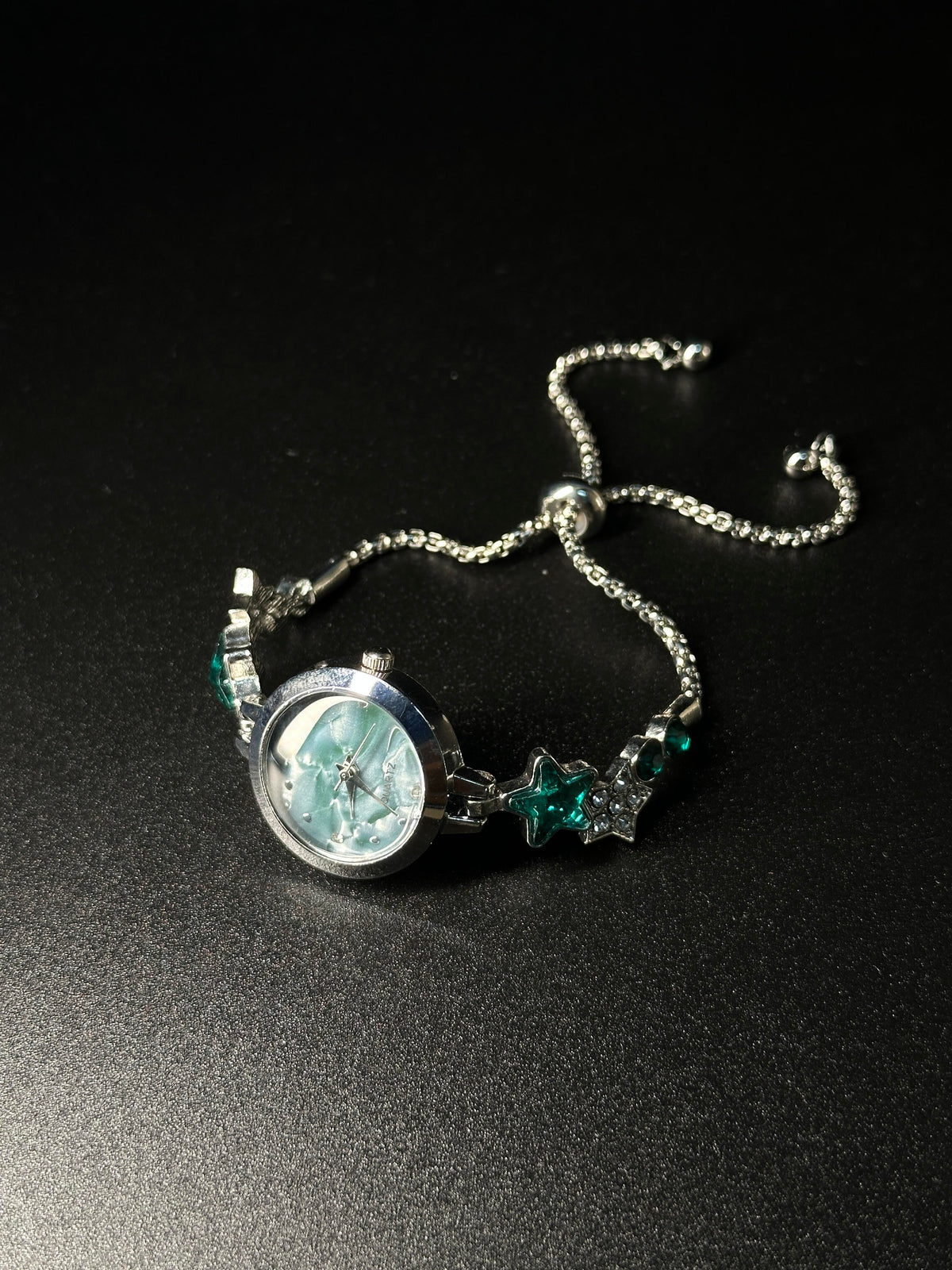 Green Diamond-studded Star Watch