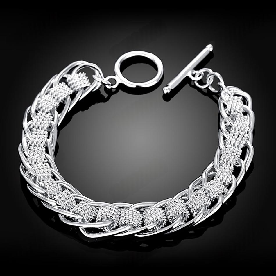 Womens Knitted Circle Retro Large-Tooth Bracelet