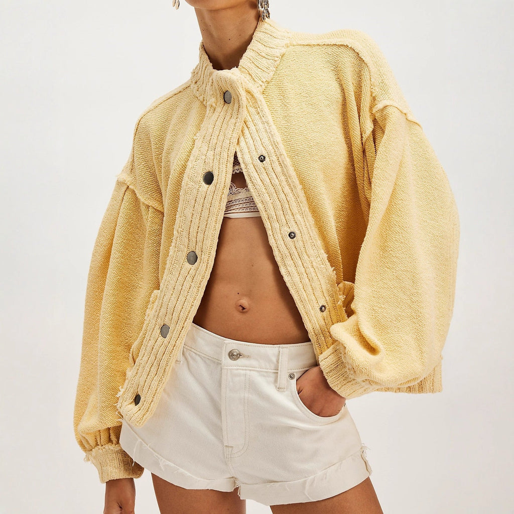 Women's Loose-Fit Long-Sleeve Knit Cardigan Coat
