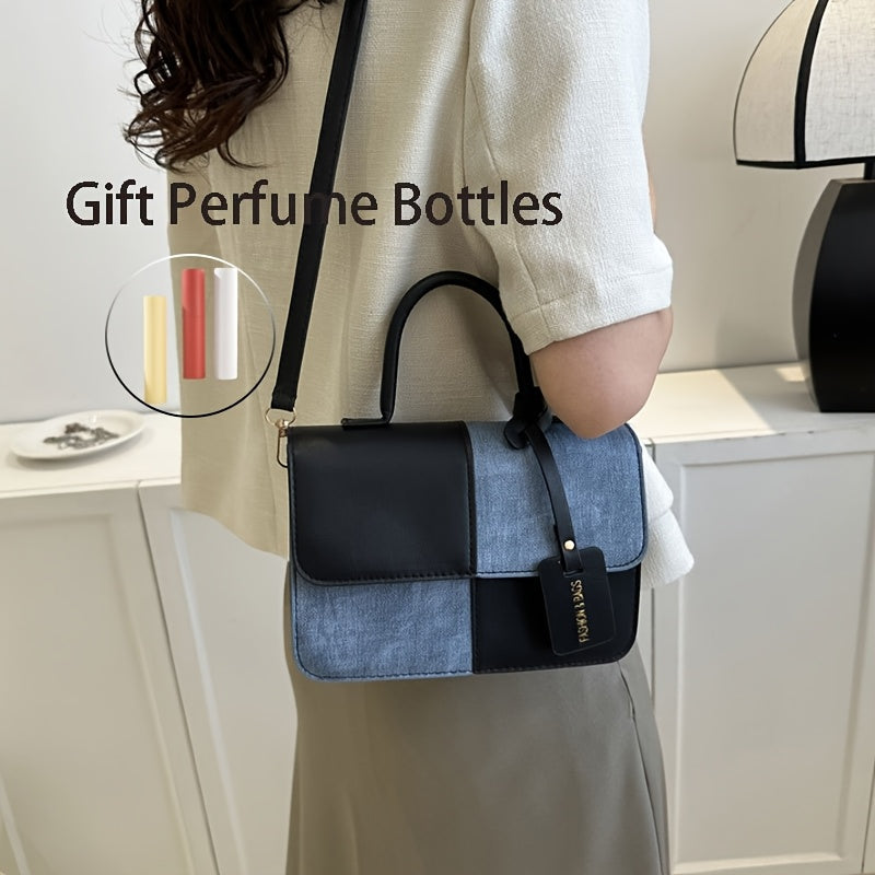 Chic Summer Commuter  Vacation Spliced Shoulder Crossbody Bag