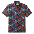 Mens Hawaiian Shirt Short Sleeve Fish Shirt Coral Reef Cotton Beach Shirt Magical World Coral Reef By Uta Krogmann