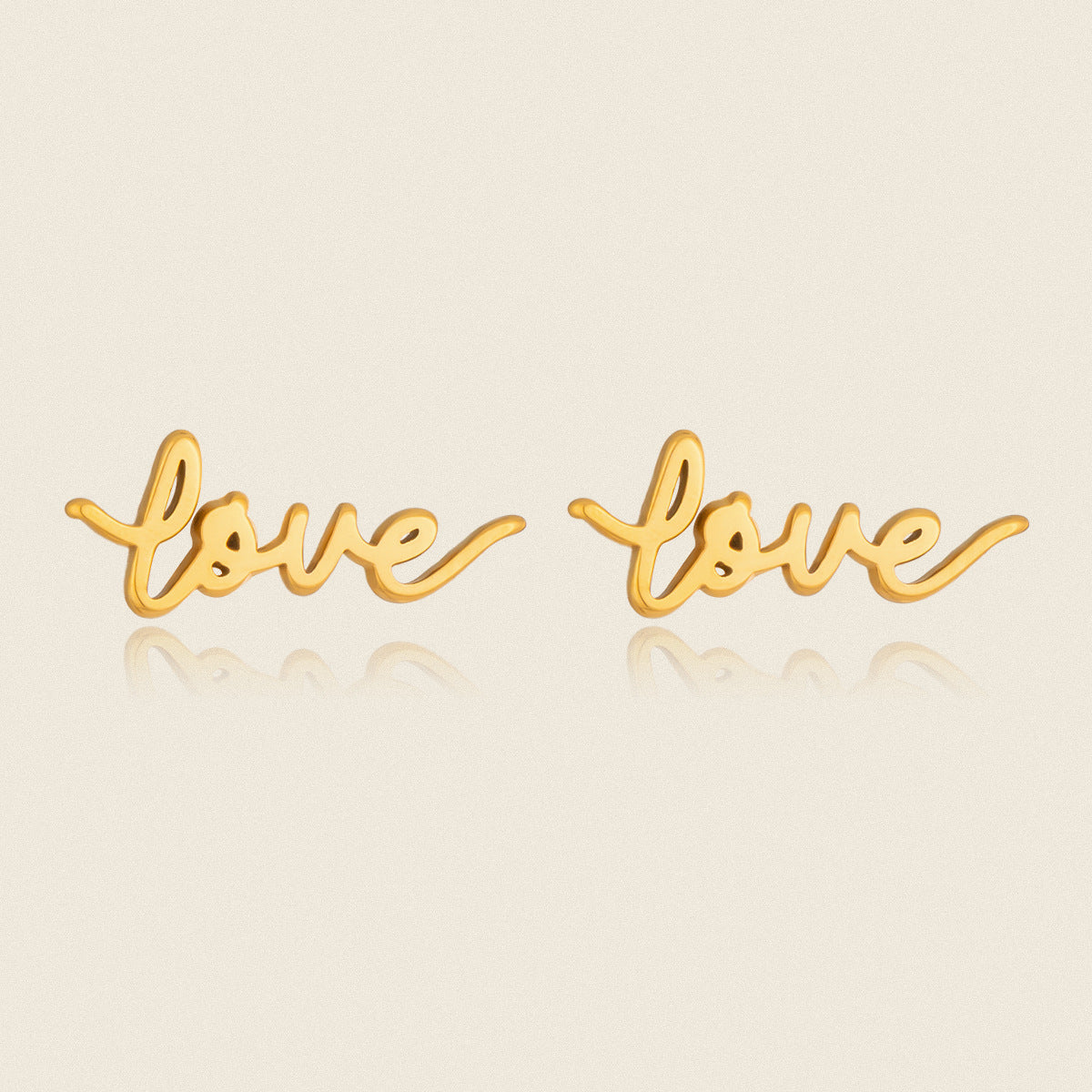Stainless Steel 18K Gold-plated Vintage Earrings
