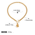 18K gold OT buckle with geometric design exquisite and noble necklace bracelet set