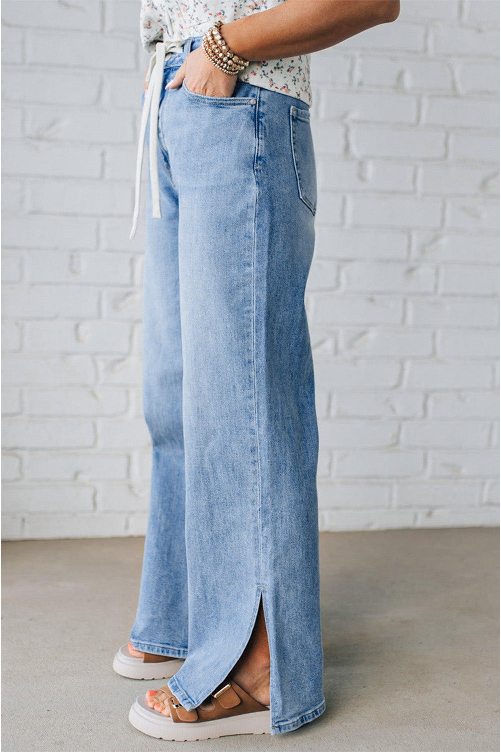 Noah Rise Drawstring Casual Jeans