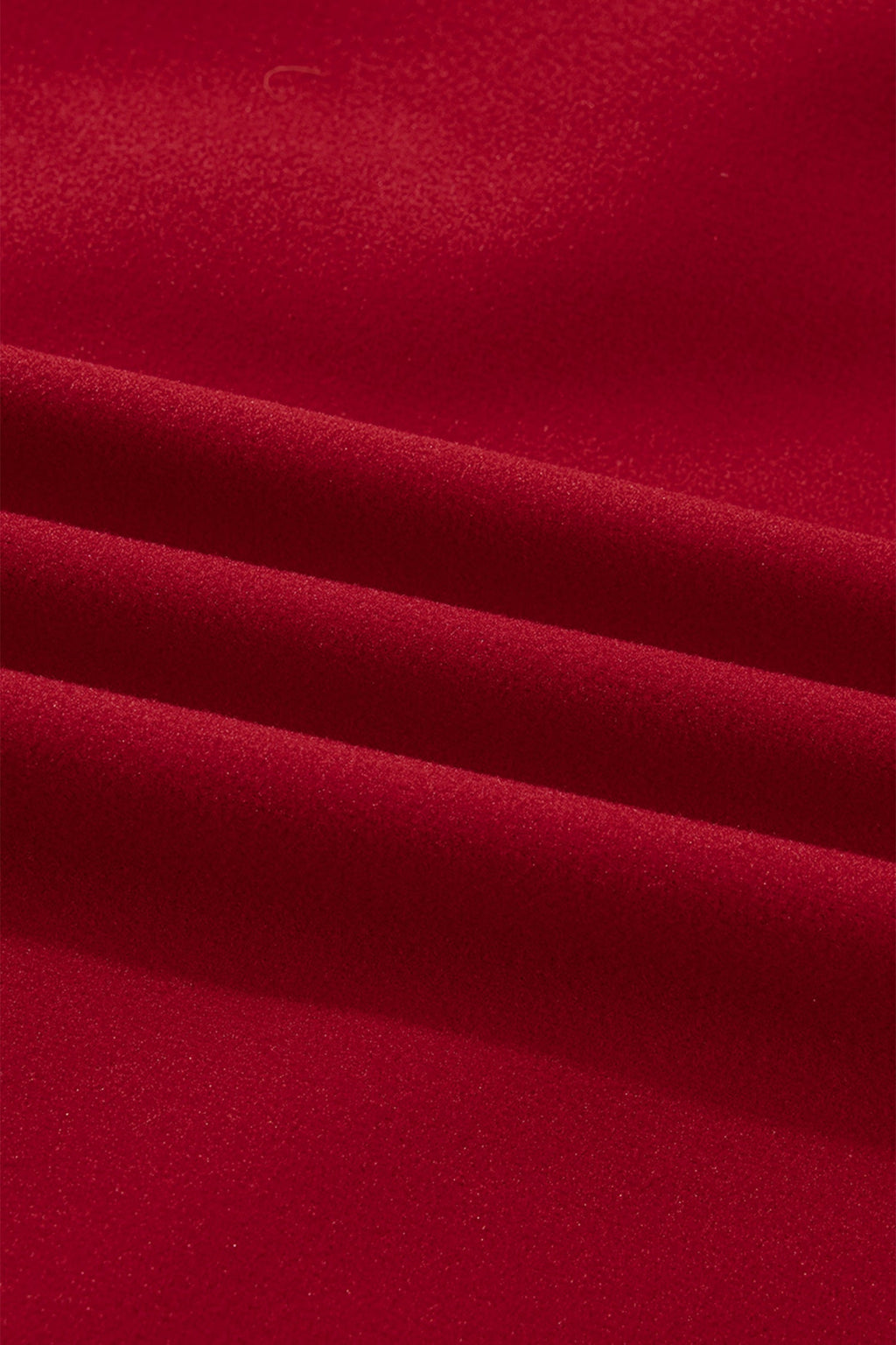 Racing Red Contrast Cuffed Drop Shoulder Zip up Tunic Hoodie