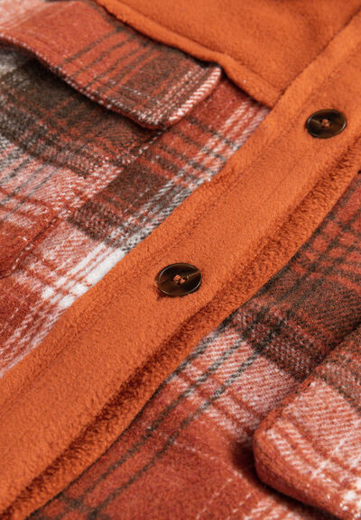 Classic Plaid Button Up Long Sleeve Jacket for Toddlers and Girls