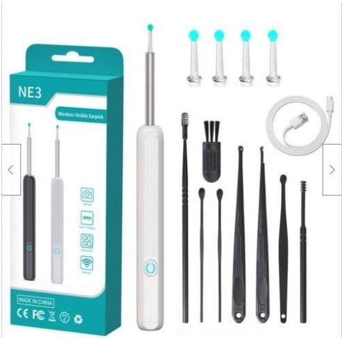 Wireless Ear Otoscope with Camera - HD Ear Wax Removal Tool Kit
