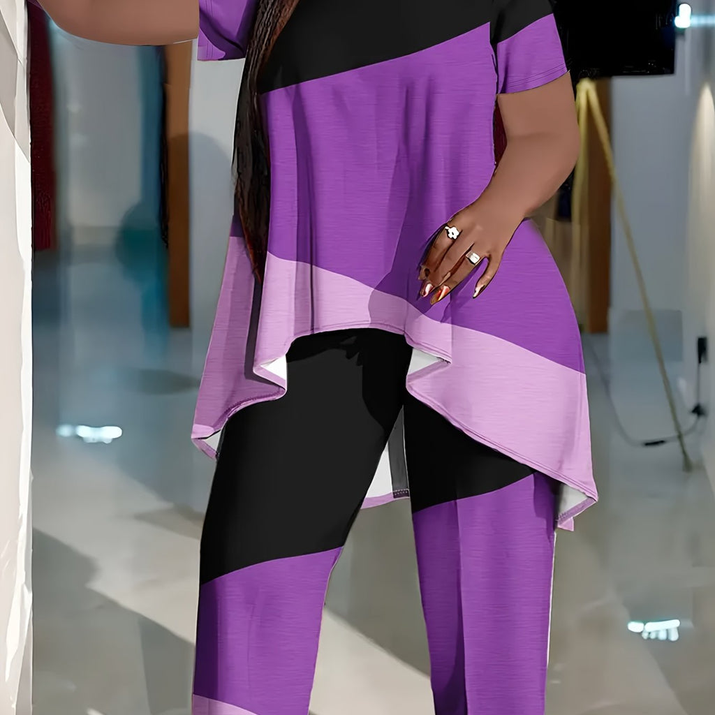 Purple Haze Plus Size Flowy Fashion Outfit