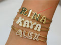 Personalized Letter Name Bracelet Custom DIY Initial Copper Jewelry