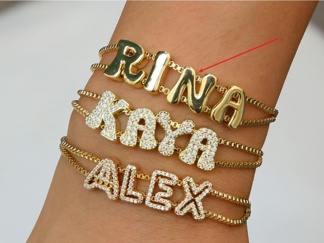 Personalized Letter Name Bracelet Custom DIY Initial Copper Jewelry