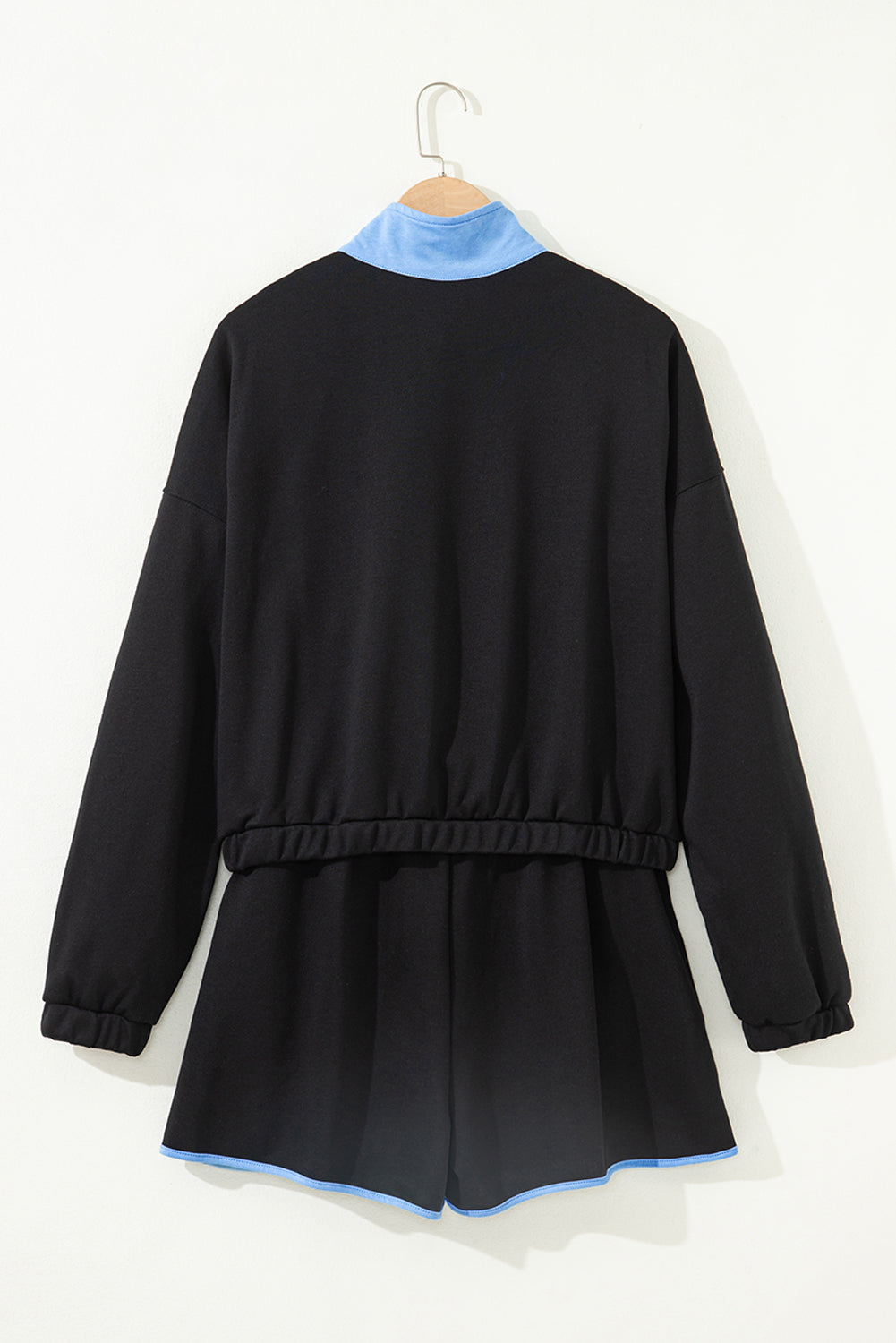 Colorblock Patchwork Pullover and Shorts Set