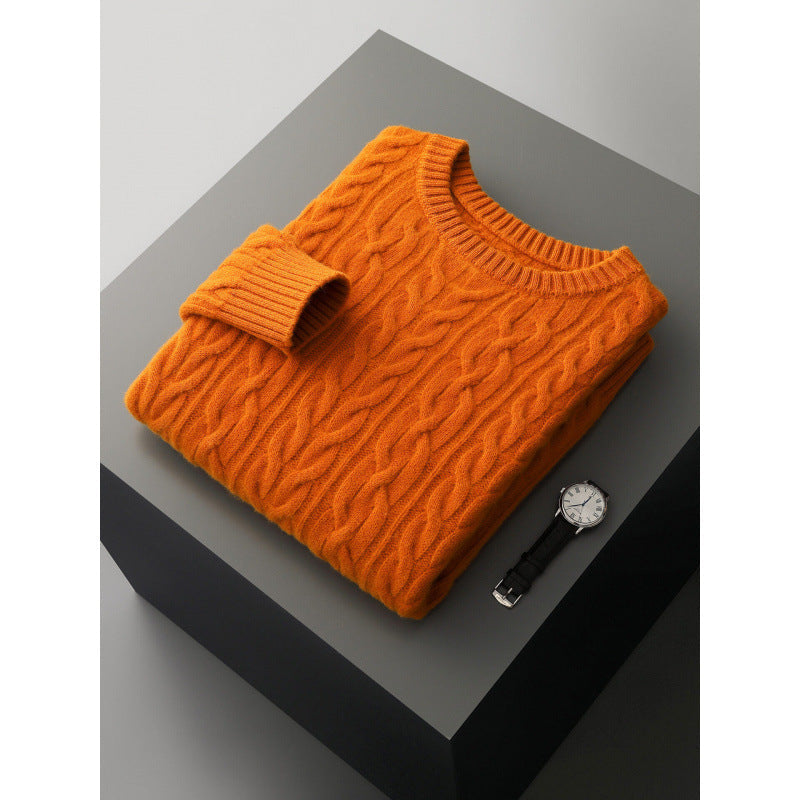 Men's Classic Knit Crew Neck Pullover Sweater - Minimalist Casual