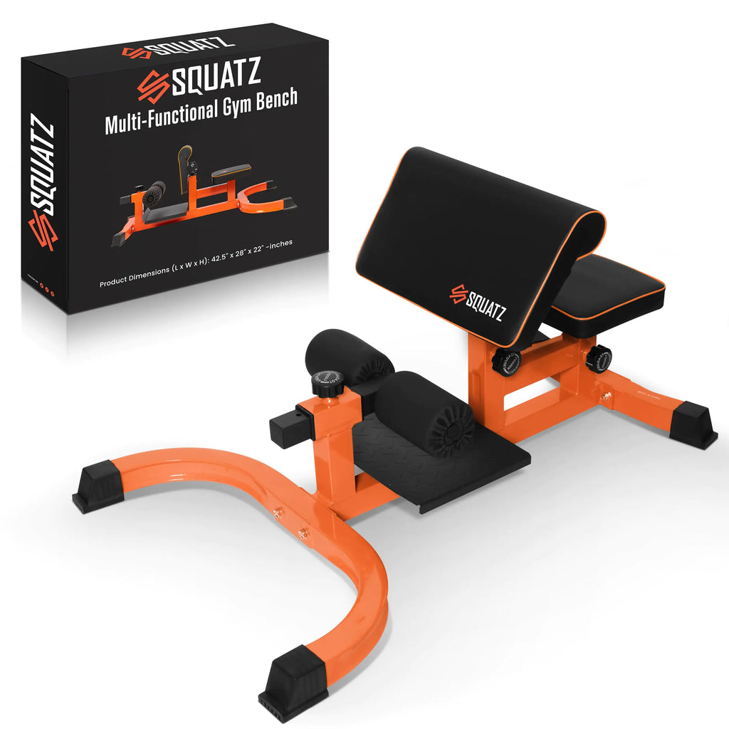 SQUATZ Sissy Squat Machine and Preacher Curl Bench - Squatting Bench for Home Gym Workout Station and Leg Exercise Designed to Train Abs Thighs and Glutes