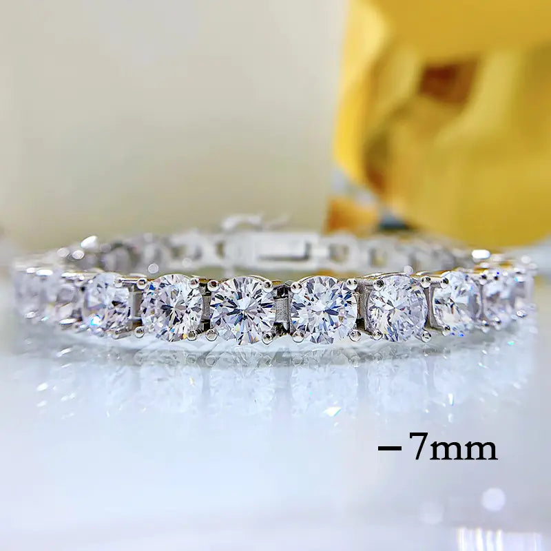High Carbon Diamond Bracelet in 925 Silver